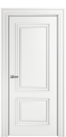 Дверь межкомнатная Palermo 2 Цвет Белый Покрытие Эмаль  Наличник Lacio 110 Цена 77605