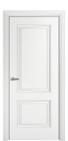 Дверь межкомнатная Turin 2 Цвет Белый Покрытие Эмаль  Наличник ML 85 Цена 59055