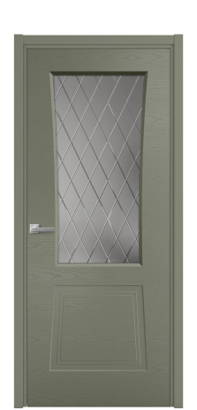 Дверь межкомнатная Dino 2 Цвет Зеленый Brash Покрытие Эмаль брашированная  Наличник L 50 Цена 49630