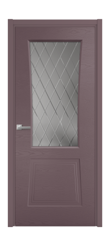 Дверь межкомнатная Dino 2 Цвет Лиловый Brash Покрытие Эмаль брашированная  Наличник L 50 Цена 49630