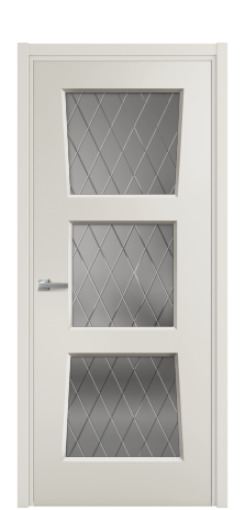 Дверь межкомнатная Dino 3 Цвет Дымчатый Покрытие Эмаль  Наличник L 50 Цена 42750