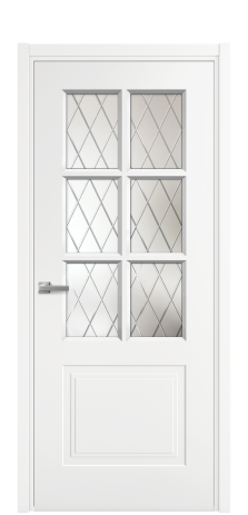 Дверь межкомнатная Paulo 1 Цвет Белый Покрытие Эмаль  Наличник L 50 Цена 41980