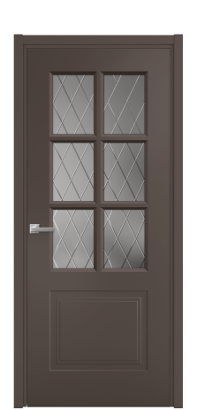 Дверь межкомнатная Paulo 1 Цвет Коричневый Покрытие Эмаль  Наличник L 50 Цена 42680