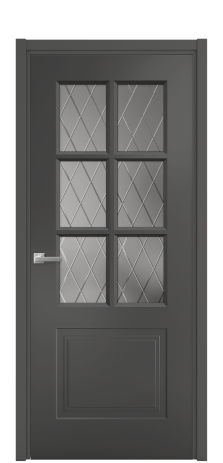 Дверь межкомнатная Paulo 1 Цвет Антрацит Покрытие Эмаль  Наличник L 50 Цена 42680