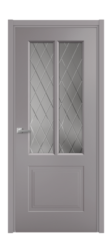 Дверь межкомнатная Paulo 2 Цвет Ирис Покрытие Эмаль  Наличник L 50 Цена 42680