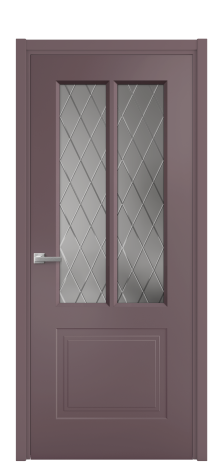 Дверь межкомнатная Paulo 2 Цвет Лиловый Покрытие Эмаль  Наличник L 50 Цена 42680