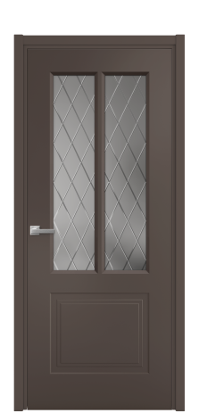 Дверь межкомнатная Paulo 2 Цвет Коричневый Покрытие Эмаль  Наличник L 50 Цена 42680