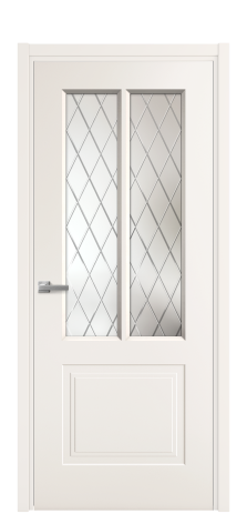 Дверь межкомнатная Paulo 2 Цвет Молочный Покрытие Эмаль  Наличник L 50 Цена 42130