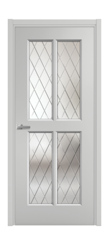 Дверь межкомнатная Paulo 3 Цвет Телегрей Покрытие Эмаль  Наличник L 50 Цена 42765