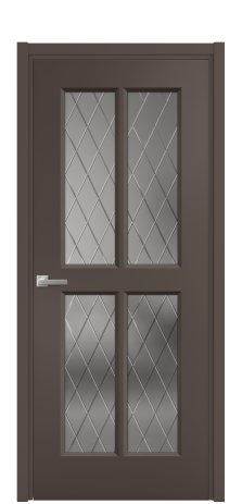 Дверь межкомнатная Paulo 3 Цвет Коричневый Покрытие Эмаль  Наличник L 50 Цена 44758