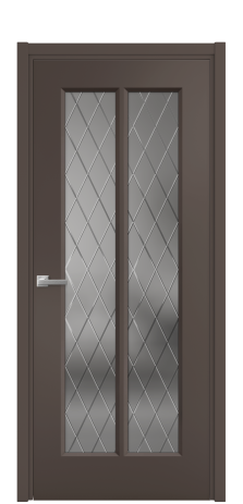 Дверь межкомнатная Paulo 4 Цвет Коричневый Покрытие Эмаль  Наличник L 50 Цена 44758