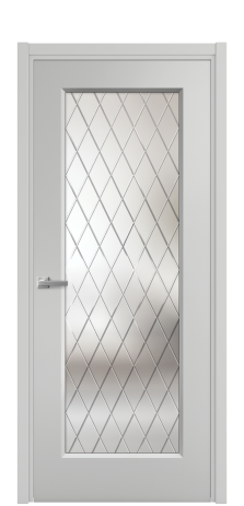 Дверь межкомнатная Rino 1 Цвет Телегрей Покрытие Эмаль  Наличник L 50 Цена 42765