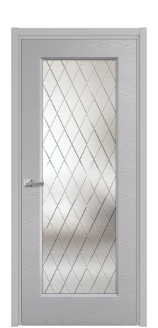 Дверь межкомнатная Rino 1 Цвет Галечный Brash Покрытие Эмаль брашированная  Наличник L 50 Цена 49865