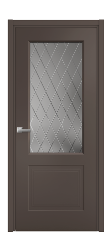 Дверь межкомнатная Рино 2 Цвет Коричневый Покрытие Эмаль  Наличник L 50 Цена 44558