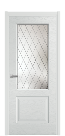 Дверь межкомнатная Rino 2 Цвет Облачный Brash Покрытие Эмаль брашированная  Наличник L 50 Цена 45880