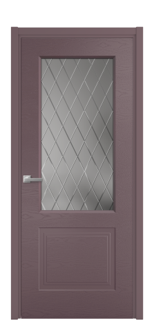 Дверь межкомнатная Rino 2 Цвет Лиловый Brash Покрытие Эмаль брашированная  Наличник L 50 Цена 47215