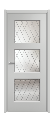 Дверь межкомнатная Rino 3 Цвет Телегрей Покрытие Эмаль  Наличник L 50 Цена 42050