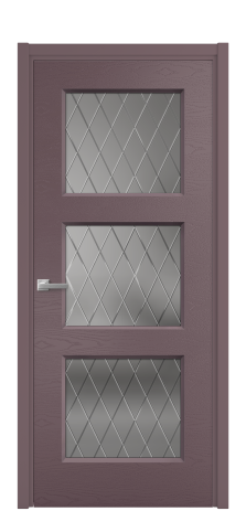 Дверь межкомнатная Rino 3 Цвет Лиловый Brash Покрытие Эмаль брашированная  Наличник L 50 Цена 46500