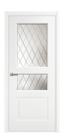 Дверь межкомнатная Rino 4 Цвет Белый Покрытие Эмаль  Наличник L 50 Цена 42050