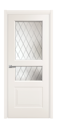 Дверь межкомнатная Rino 4 Цвет Молочный Покрытие Эмаль  Наличник L 50 Цена 42050