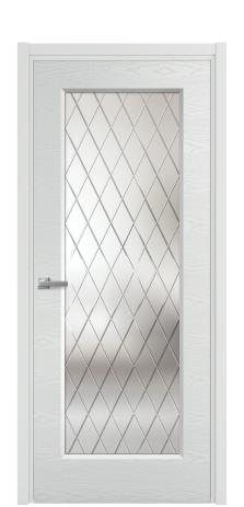 Дверь межкомнатная Плэйн 1 Цвет Облачный Brash Покрытие Эмаль брашированная  Наличник L 50 Цена 45665