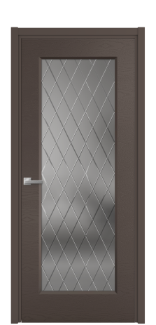 Дверь межкомнатная Plain 1 Цвет Коричневый Brash Покрытие Эмаль брашированная  Наличник L 50 Цена 49365