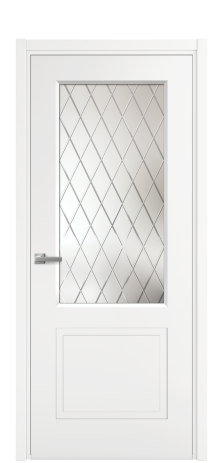 Дверь межкомнатная Plain 2 Цвет Белый Покрытие Эмаль  Наличник L 50 Цена 36255