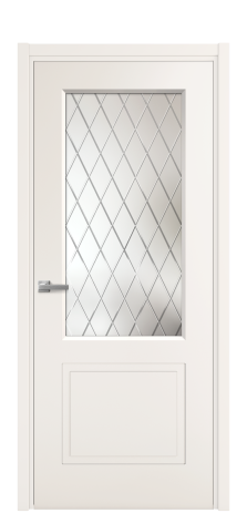 Дверь межкомнатная Plain 2 Цвет Молочный Покрытие Эмаль  Наличник L 50 Цена 41025