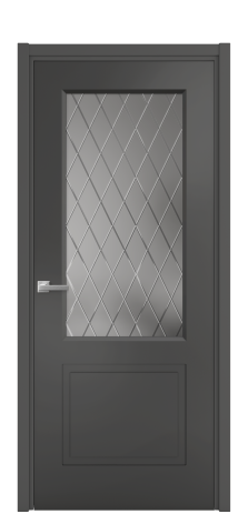 Дверь межкомнатная Plain 2 Цвет Антрацит Покрытие Эмаль  Наличник L 50 Цена 41575