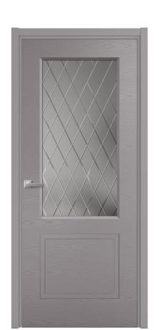 Дверь межкомнатная Plain 2 Цвет Ирис Brash Покрытие Эмаль брашированная  Наличник L 50 Цена 48425