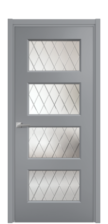 Дверь межкомнатная Plain 4 Цвет Гриджио Покрытие Эмаль  Наличник L 50 Цена 41050