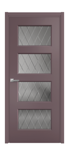 Дверь межкомнатная Plain 4 Цвет Лиловый Покрытие Эмаль  Наличник L 50 Цена 41600