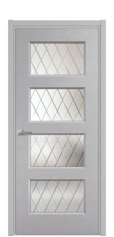 Дверь межкомнатная Plain 4 Цвет Галечный Brash Покрытие Эмаль брашированная  Наличник L 50 Цена 47900