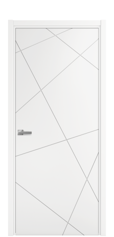 Дверь межкомнатная Twist 01 Цвет Белый Покрытие Эмаль  Наличник L 50 Цена 39475