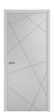 Дверь межкомнатная Твист 01 Цвет Телегрей Покрытие Эмаль  Наличник L 50 Цена 39475