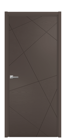 Дверь межкомнатная Твист 01 Цвет Коричневый Brash Покрытие Эмаль брашированная  Наличник L 50 Цена 46325