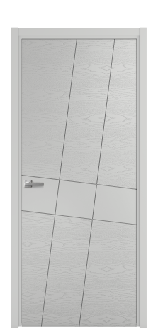 Дверь межкомнатная Твист 02 Цвет Телегрей Brash Покрытие Эмаль брашированная  Наличник L 50 Цена 46325