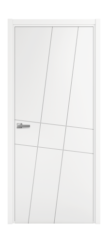 Дверь межкомнатная Twist 02 Цвет Белый Покрытие Эмаль  Наличник L 50 Цена 34865