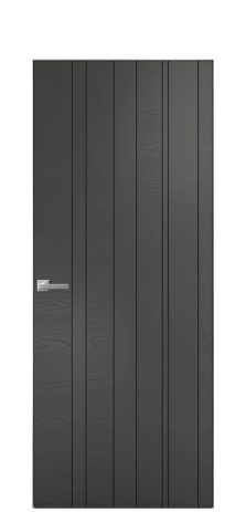 Дверь межкомнатная Lingo 02 Цвет Антрацит Brash Покрытие Эмаль брашированная  Наличник Скрытый короб хром Цена 63460