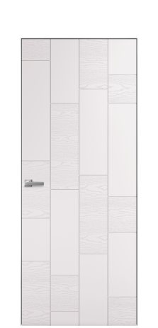 Дверь межкомнатная Lingo 04 Цвет Крем Brash Покрытие Эмаль брашированная  Наличник Скрытый короб хром Цена 63460