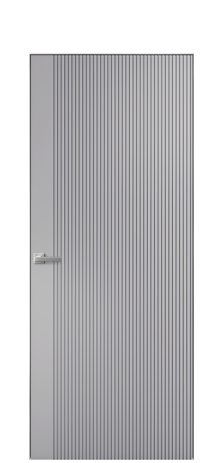 Дверь межкомнатная Mezzo 12 Цвет Галечный Покрытие Эмаль  Наличник Скрытый короб хром Цена 59760