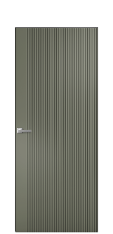 Дверь межкомнатная Mezzo 12 Цвет Зеленый Покрытие Эмаль  Наличник Скрытый короб хром Цена 59760