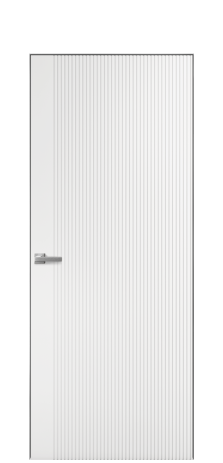 Дверь межкомнатная Mezzo 12 Цвет Белый Покрытие Эмаль  Наличник Скрытый короб хром Цена 54360