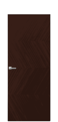 Дверь межкомнатная Unit 01 Цвет Каштановый Орех Покрытие Шпон натуральный  Наличник Скрытый короб хром Цена 58850