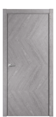 Дверь межкомнатная Юнит 01 Цвет Дуб Кварц Покрытие Шпон натуральный  Наличник L 75 Цена 58050