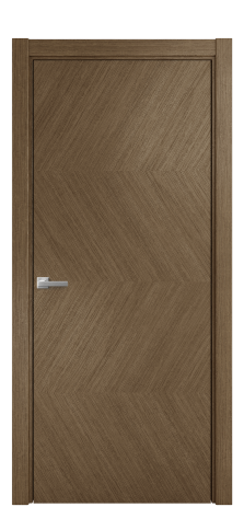 Дверь межкомнатная Юнит 01 Цвет Дуб Шоколад Покрытие Шпон масло  Наличник L 75 Цена 60675