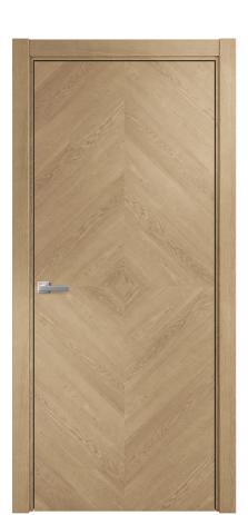 Дверь межкомнатная Unit 02 Цвет Дуб Светлый Покрытие Шпон натуральный  Наличник L 75 Цена 58200