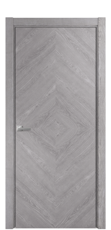 Дверь межкомнатная Unit 02 Цвет Дуб Кварц Покрытие Шпон натуральный  Наличник L 75 Цена 58200