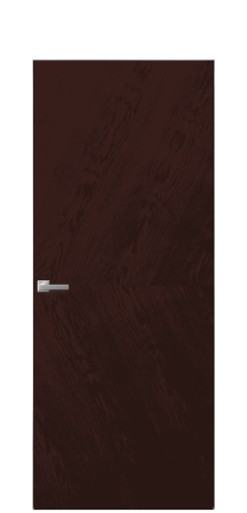 Дверь межкомнатная Unit 03 Цвет Мореный Дуб Покрытие Шпон натуральный  Наличник Скрытый короб хром Цена 51850