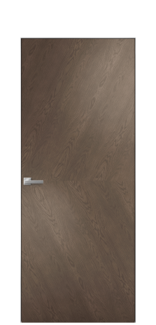 Дверь межкомнатная Unit 03 Цвет Дуб Марракеш Покрытие Шпон натуральный  Наличник Скрытый короб хром Цена 69560